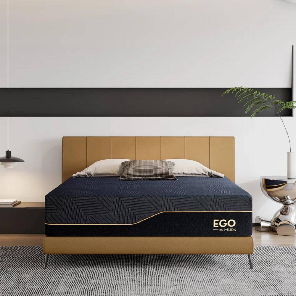 MLILY Ego Black Twin XL Medium Copper Gel Memory Foam 14 in. Bedina