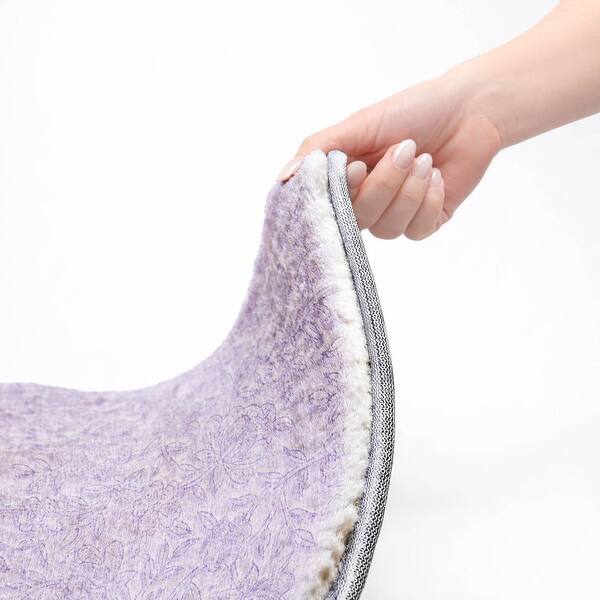 Dream Shag Premium Machine Washable Abstract ADS782 Lilac 2 ft. x 7 ft. Runner Rug