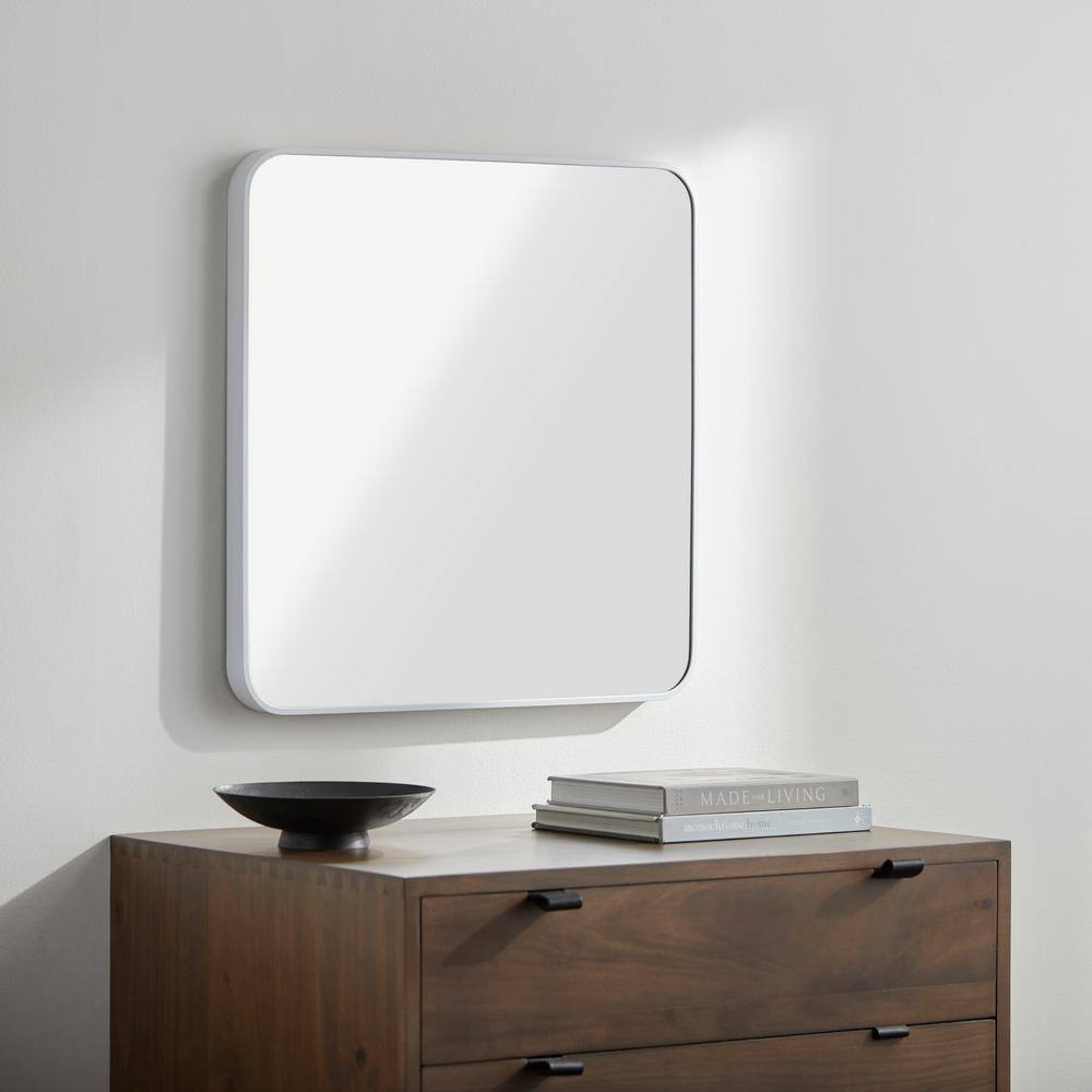 Aranya 24" Square Silver and Gold Aluminum Mirror