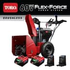 60-Volt Power Max E 24 in. 2-Stage Cordless Electric Snow Blower & Headlight w/Two 6.0 Ah Batteries & Charger Included