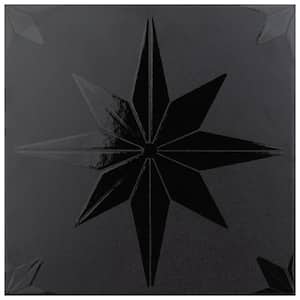 Stella Luxe Midnight 9-3/4 in. x 9-3/4 in. Porcelain Floor and Wall Tile (10.88 sq. ft./Case)