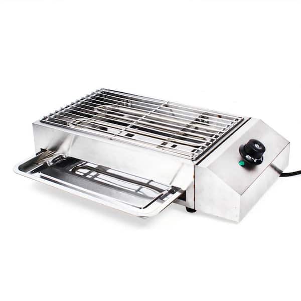 Ved navn Ikke moderigtigt kedel YIYIBYUS 1800-Watt Stainless Steel Electric Grill Countertop BBQ Oven in  Silver BI-ZJGJ-2141-US - The Home Depot