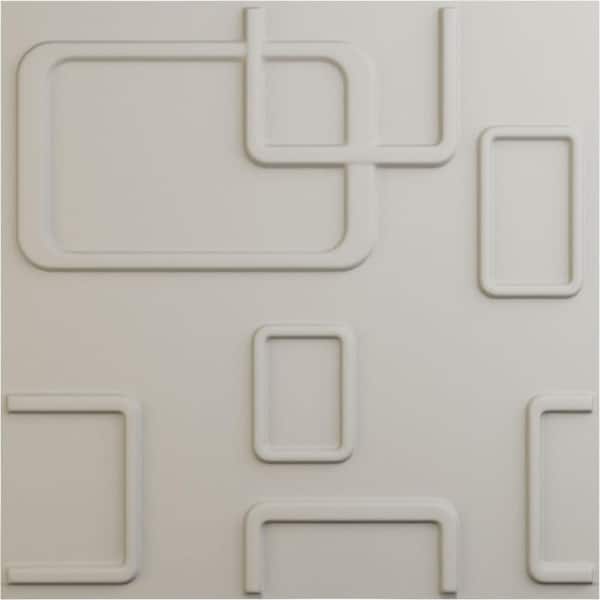 Ekena Millwork 19-5/8-in W x 19-5/8-in H Odessa EnduraWall Decorative 3D Wall Panel Satin Blossom White
