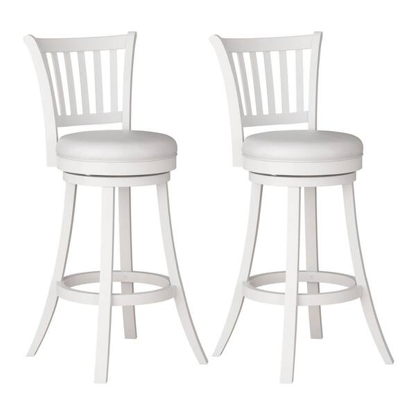 Corliving Woodgrove White Faux Leather, White Leather Bar Stools Kmart