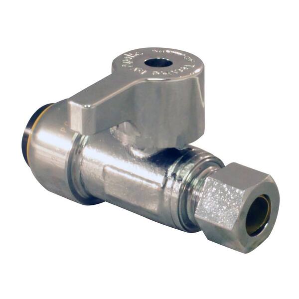 Watts 1/4-in Push-to-connect x 1/4-in Push-to-connect Polymer Quarter Turn  Stop Straight Valve in the Shut-Off Valves department at