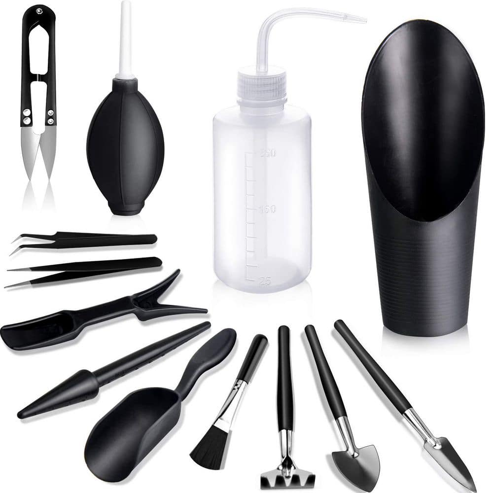 13-Piece Black Stainless Steel Succulent Garden Tool Set for Mini Plant Care and Transplanting price history on PriceWatchPro