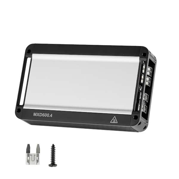 4 Channel Car Audio Amplifier 2 Ohm Stable Bridgeable Class D Full Range Amp Max Power 4 x 420W 4 Ohm / 4 x 600W 2 Ohm
