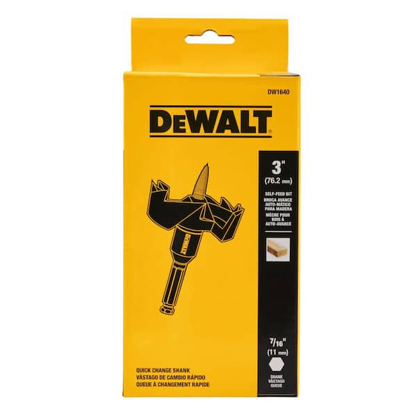DEWALT 3 in. Heavy-Duty Self-Feed Bit DW1640 - The Home Depot