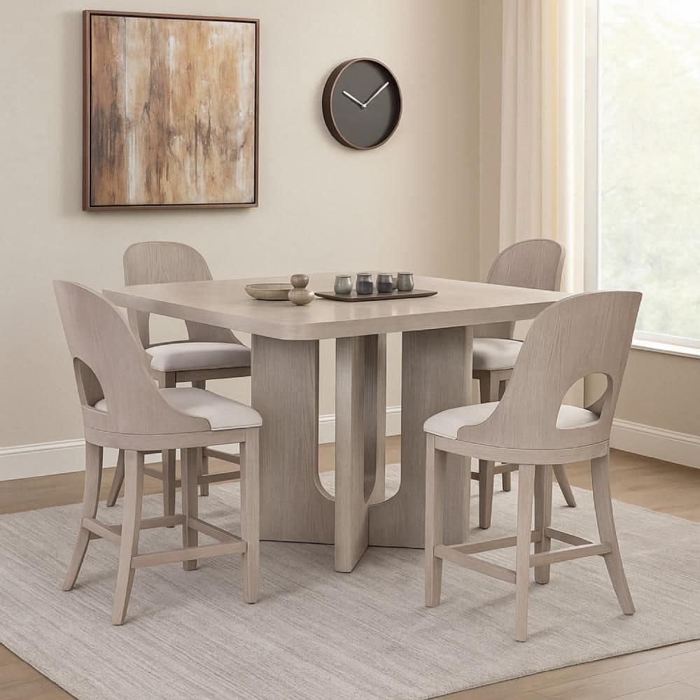 White Wash Oak 41 in. 7-Piece Dining Set price history on PriceWatchPro