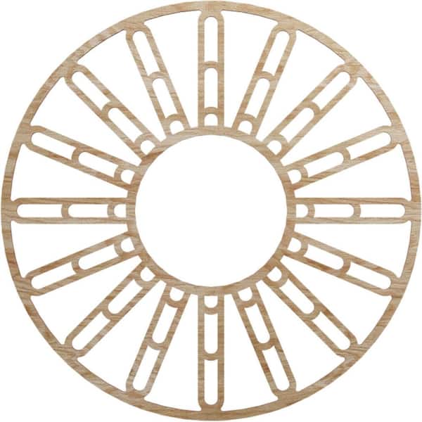 Ekena Millwork 0.375 in. x 32 in. x 32 in. Wood (Red Oak) Medallion Moulding