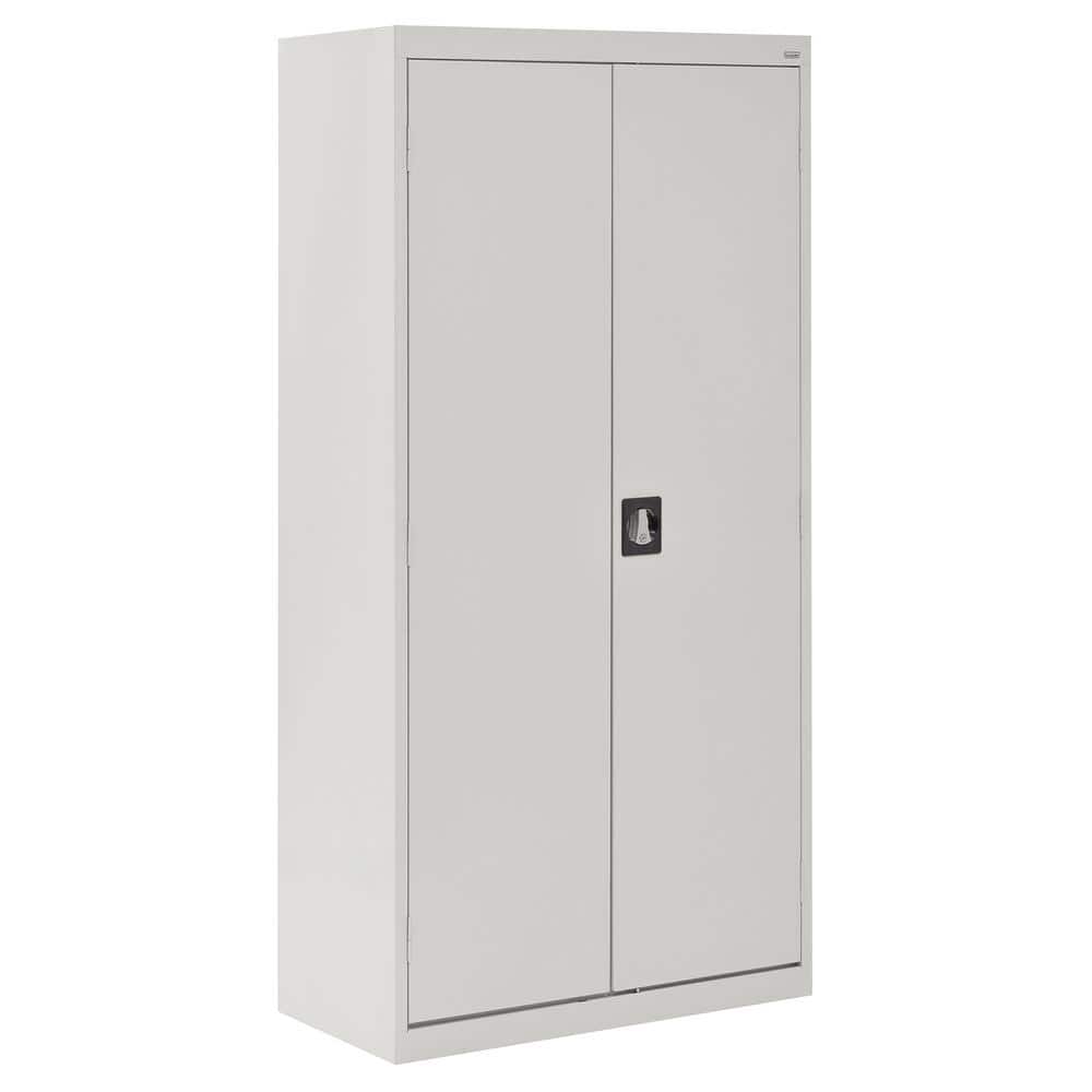 Sandusky Lee 36 W x 24 D x 72 H 5-Shelf Freestanding Steel Storage Cabinet with Recessed Handle  Dove Gray
