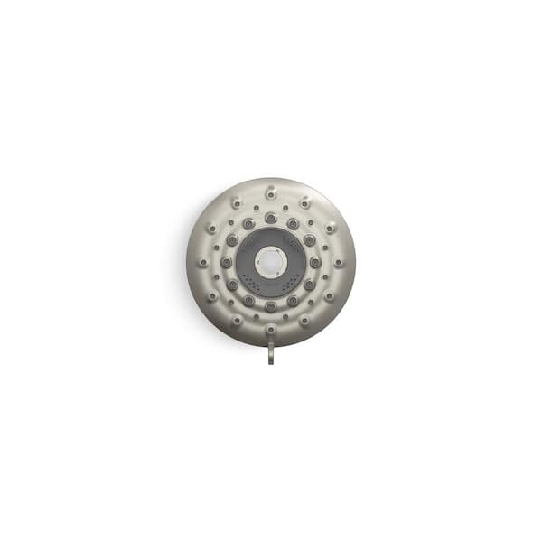 Rally 6-Spray 5.7 in. Single Wall Mount Fixed Adjustable Shower Head in Vibrant Brushed Nickel Rally 6-Spray 5.7 in. Single Wall Mount Fixed Adjustable Shower Head in Vibrant Brushed Nickel
