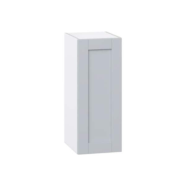 J COLLECTION Milton 12 in. W x 14 in. D x 30 in. H Assembled Shaker Wall Kitchen Cabinet in Light Gray