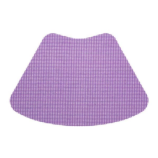 Fishnet 19 in. x 13 in. Purple PVC Covered Jute Wedge Placemat (Set of 6)