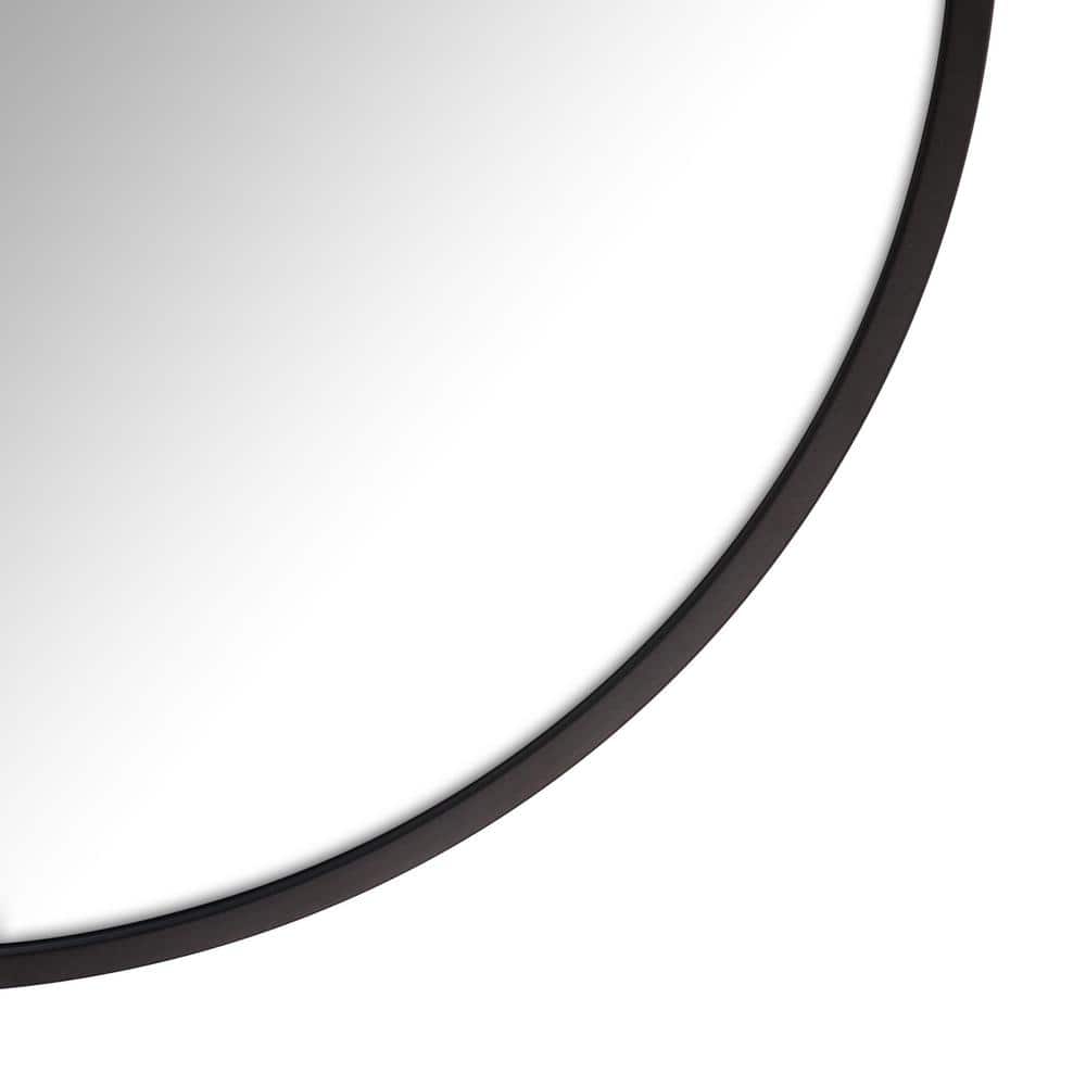 Black Frameless Arched Mirror 32" x 48"