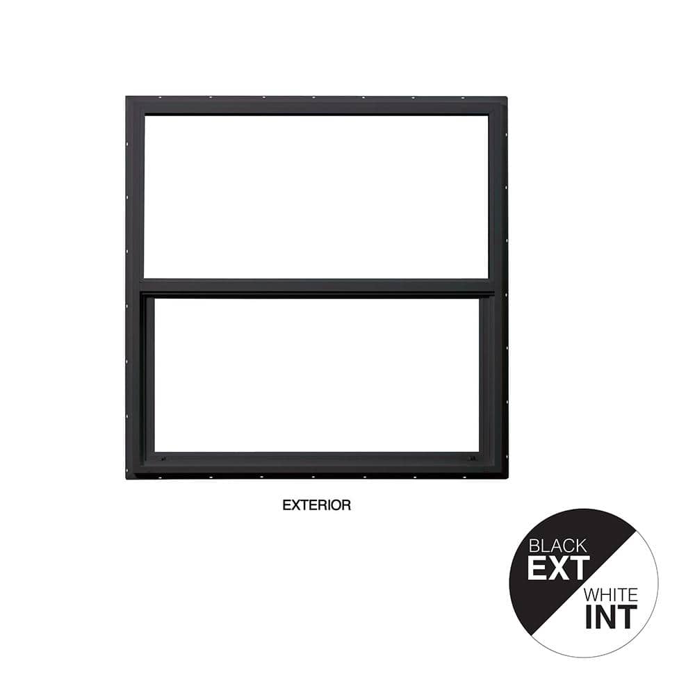 Ply Gem 35.5 in. x 35.5 in. Select Series Single Hung Vinyl Black