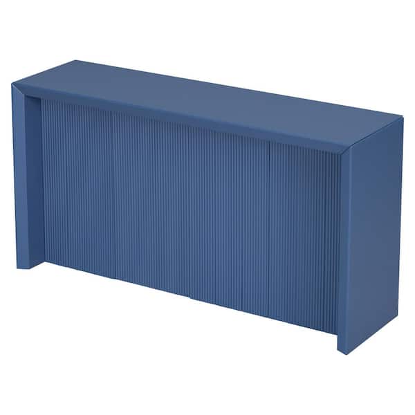 COWLOWN 59.7 in. W x 15.7 in. D x 31.5 in. H Bathroom Navy Blue Linen Cabinet
