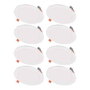 6 in. Selectable CCT (2700-5000K) Canless Integrated LED New Construction or Remodel Recessed Kit (8-Pack)