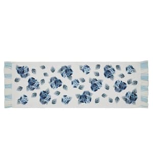Finders Keepers 8 in. W x 24 in. L Blue Floral PET Table Runner