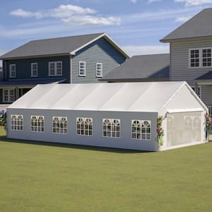 20 ft. x 40 ft. Large Outdoor Event Canopy Wedding Party Tent in White with Removable Sidewalls