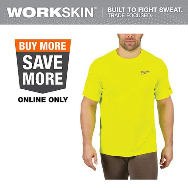 Gen II Men's Work Skin Small Hi-Vis Light Weight Performance Short-Sleeve T-Shirt
