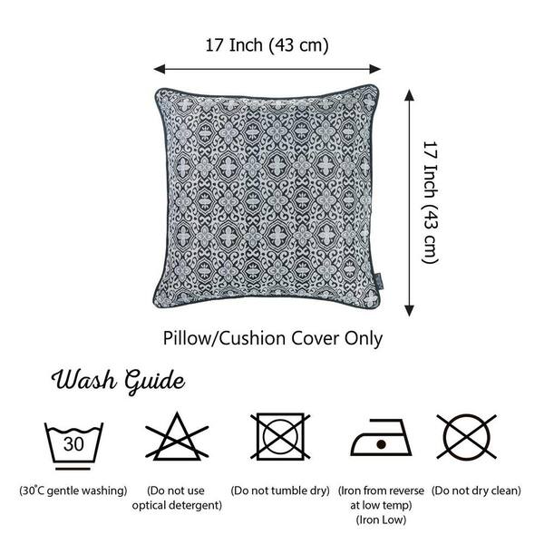BLACK CUSHION COVER,PILLOW 17"x17",CUSHION COVER ONLY