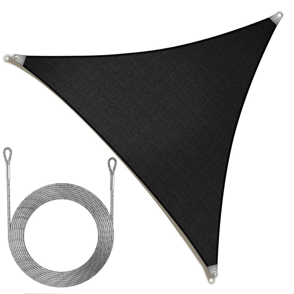 Super Ring 30 ft. x 30 ft. x30 ft. Triangle Sun Shade Sail with Cable-Black price history on PriceWatchPro