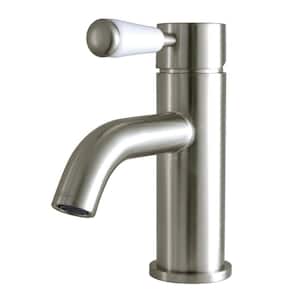 Paris Single-Handle Single-Hole Bathroom Faucet with Push Pop-Up in Brushed Nickel