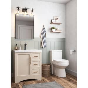 Liberty 12 in. Rough in Size 1-Piece 0.8/1.28 GPF Compact Dual Flush Elongated Toilet in White Seat Included
