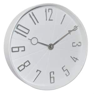 32256W- 12" Modern Dial Wall Clock with Raised Numbers