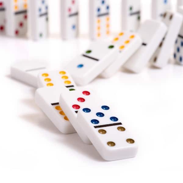 Hey! Play! Mexican Train Dominoes Game with Case HW3500126 - The Home Depot