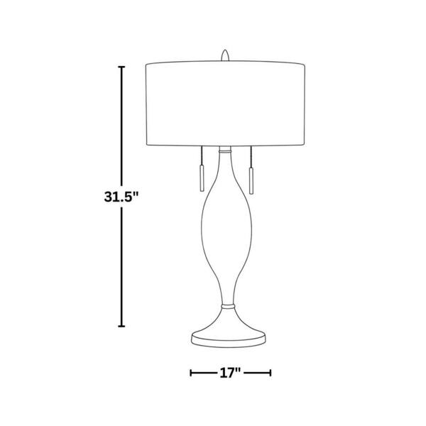 MOGA BROOK CRYSTALAMP Ⅱ Lumisource Anabelle 31.5 in. Brushed Nickel and Light Silver