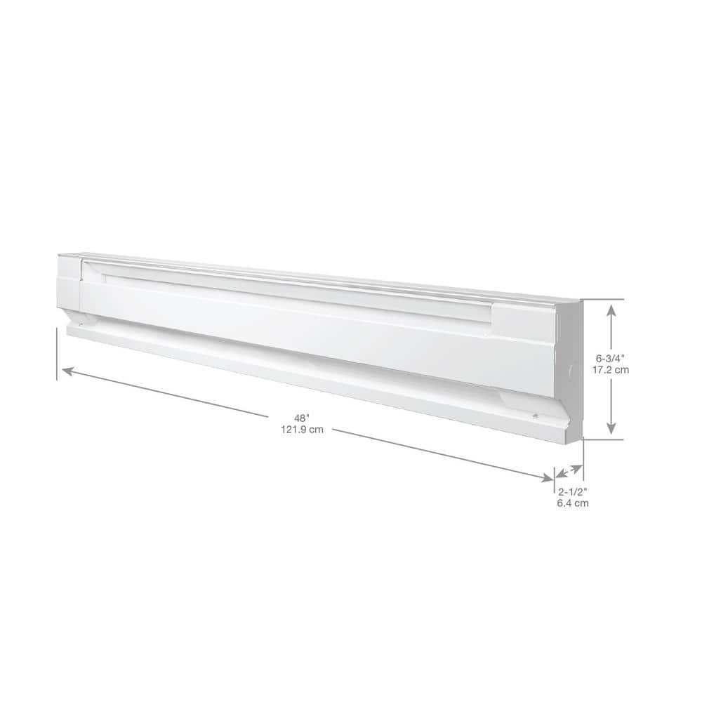 Cadet 4-Foot White Electric Convection Baseboard Heater