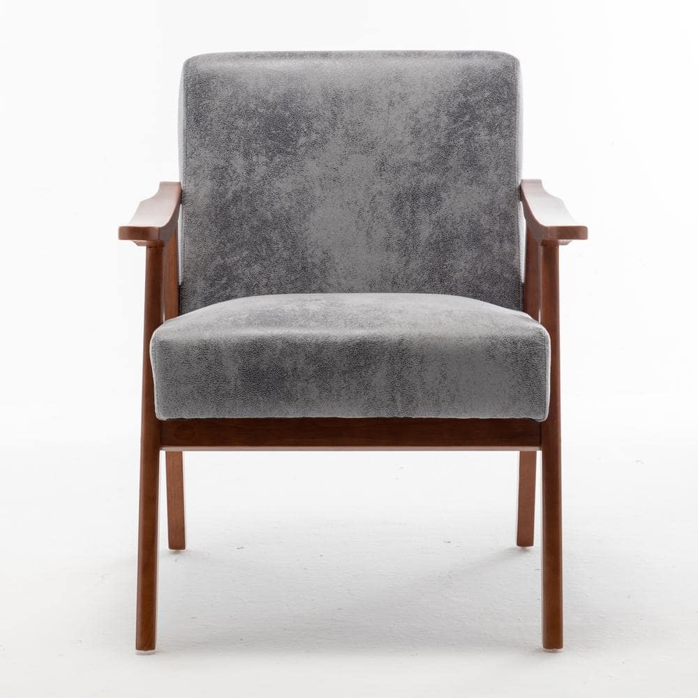 Cedrice 26. in. Gray Microfiber Arm Chair price history on PriceWatchPro