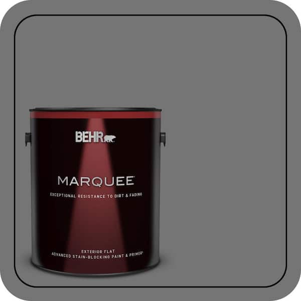 BEHR MARQUEE 1 gal. #N520-5 Iron Mountain Flat Exterior Paint & Primer