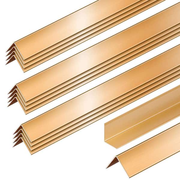 1.2 in. x 4 ft. Aluminum Wall Corner Guard Protectors with 90° for Edge Drywall Decoration, Gold (30-Pack)