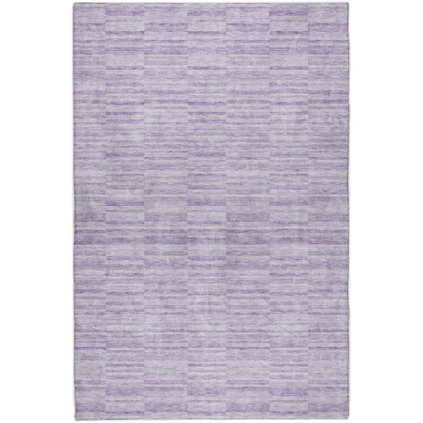 Dream Shag Premium Machine Washable Abstract ADS817 Plum 5 ft. x 7 ft. 6 in. Area Rug