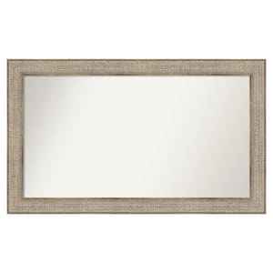 Trellis Silver 50 in. x 30 in. Custom Non-Beveled Wood Framed Bathroom Vanity Wall Mirror