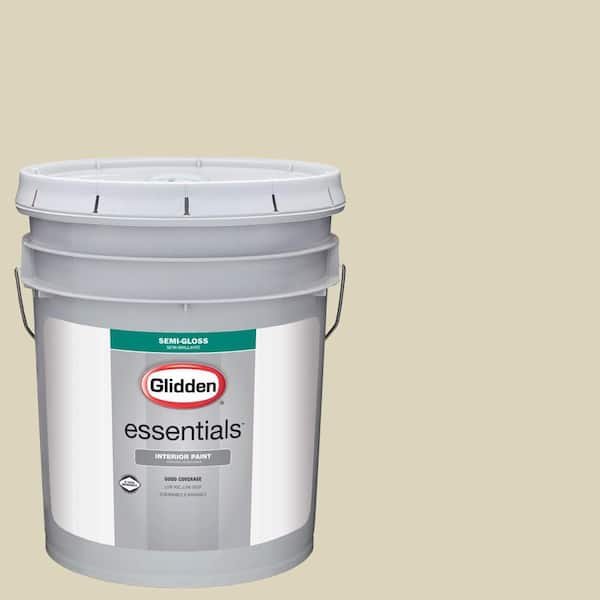 Glidden Essentials 5 gal. #HDGG10U White Amber Semi-Gloss Interior Paint