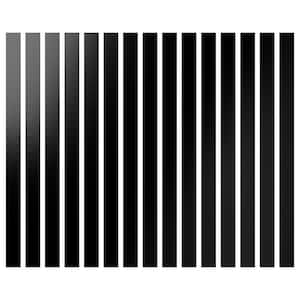 Adjustable Slat Wall 1/8 in. T x 3 ft. W x 4 ft. L Black Acrylic Decorative Wall Paneling (15-Pack)