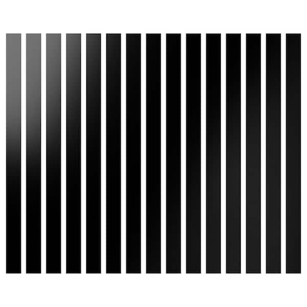 Adjustable Slat Wall 1/8 in. T x 3 ft. W x 4 ft. L Black Acrylic Decorative Wall Paneling (15-Pack)