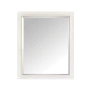 Thompson 28 in. W x 33 in. H Framed Rectangular Beveled Edge Bathroom Vanity Mirror in French White
