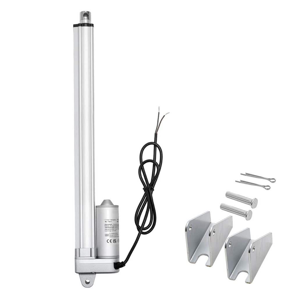 12V Linear Actuator, 12 in. Stroke, IP65 Waterproof, 675lbs./3000N, 0.2in./s Speed with Mounting Bracket for Outdoor Use price history on PriceWatchPro