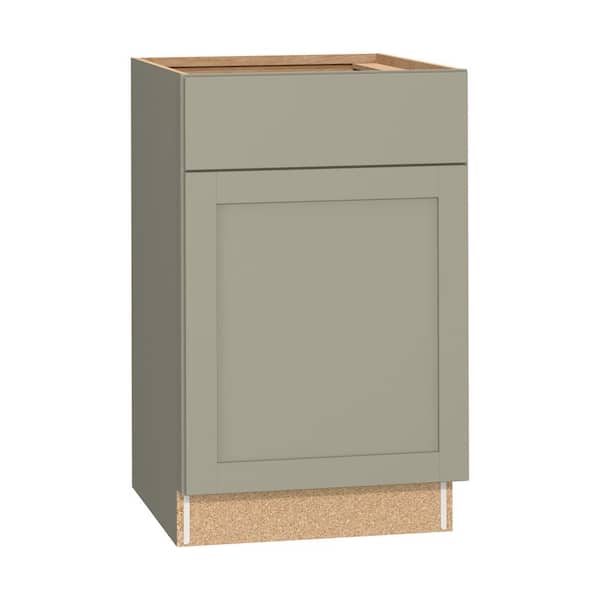 Hampton Bay Westfield Dusk Gray Shaker Stock Assembled Base Kitchen Cabinet (21 in. W x 23.75 in. D x 35 in. H)