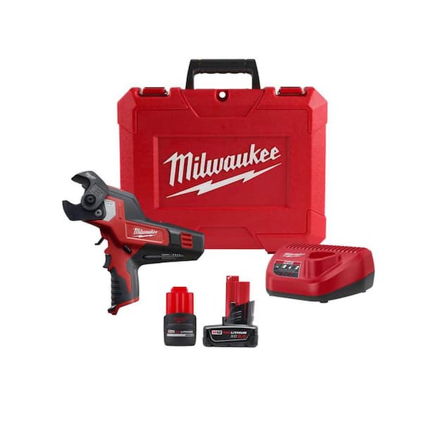 Milwaukee M12 12-Volt 600 MCM Cable Cutter Kit with M12 12-Volt Lithium-Ion CP High Output 2.5 Ah Battery Pack