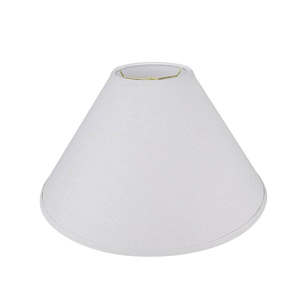 Light Grey Linen Empire Lamp Shade, 19" Bottom x 12" Height