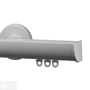 Invisible 48 in. Non-Adjustable 1-1/8 in. Single Traverse Window Curtain Rod Set in White