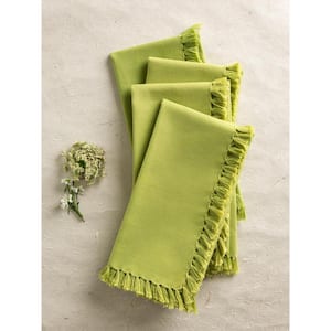 LtGreen Essential Fringed Napkins (Set of 4)