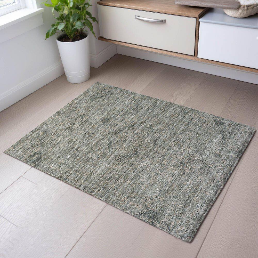 Mayfield Premium Machine Washable Abstract AMF1111 Sage 2 ft. x 3 ft. Area Rug price history on PriceWatchPro