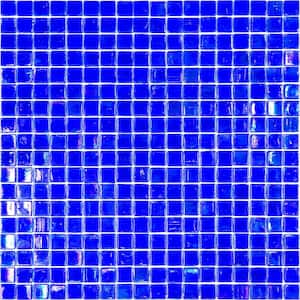Skosh Glossy Tiffany Blue 11.6 in. x 11.6 in. Glass Mosaic Wall and Floor Tile (18.69 sq. ft./case) (20-pack)